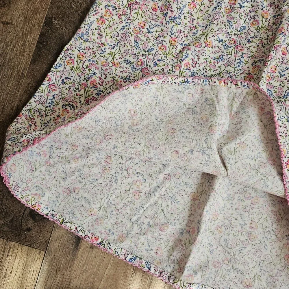 Vintage Gap Floral Mini Skirt Kids 8 Pink Coquette Y2K Ditsy 90s